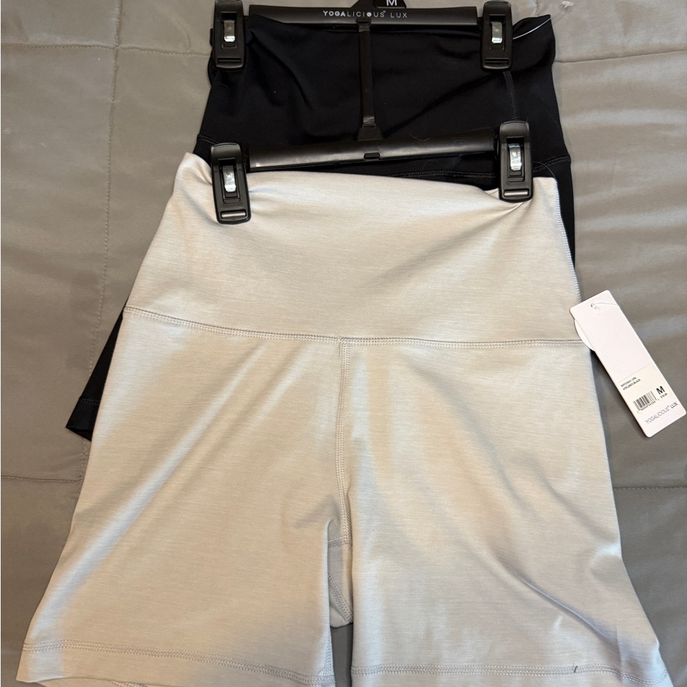 Yogalicious Black and Gray Bike Shorts